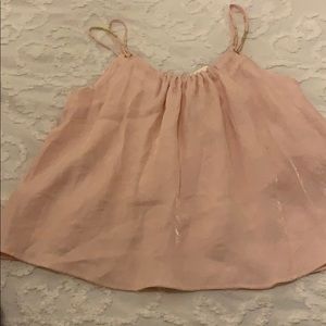Pink shimmery tank from Anthropologie - Small